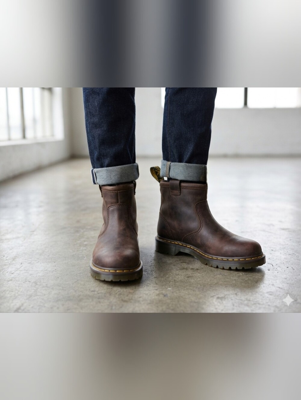 Dr. Martens Anistone Lo Leather Biker Boots Size EU 42 / Men's US 9-Women's 10